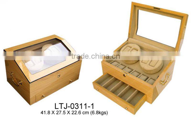 Wooden display watch winder box
