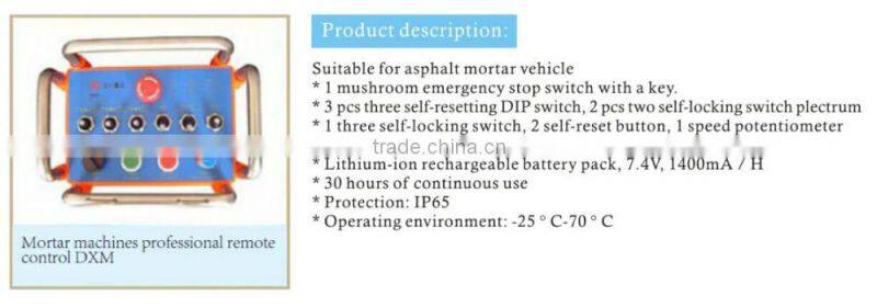 Mortar machines professional remote control DXM