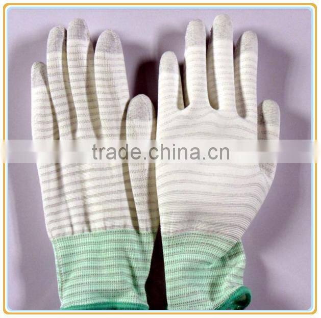 Seamless Knitted Nylon static dissipative Carbon Fiber Gloves