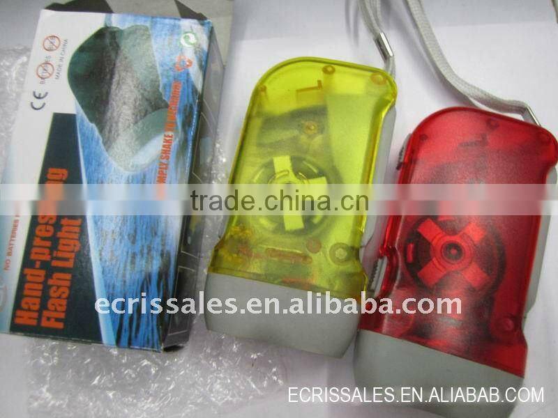 2 LED Hand pressing flashlight