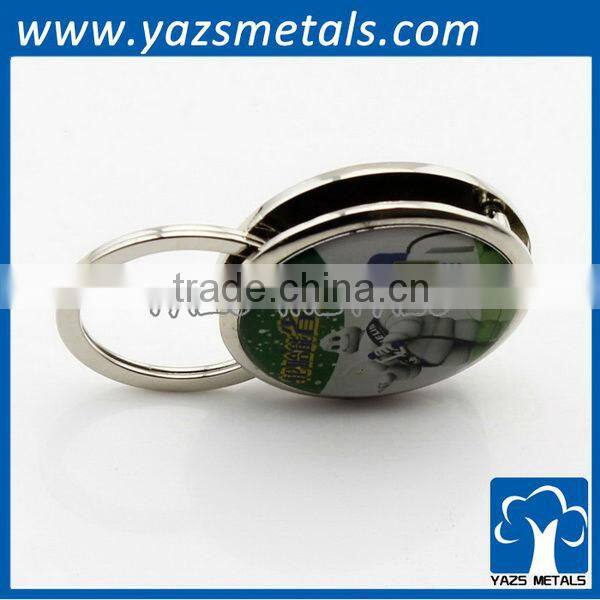 3D engrave custom metal key ring