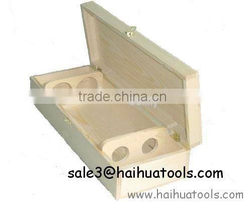 Solid WOOD wine box NEW DESIGN for 2 bottles