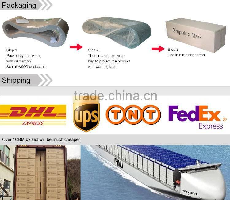 Promotional Pet Product cat mat Bed Corrugated cardboard Cat Scratcher with Catnip