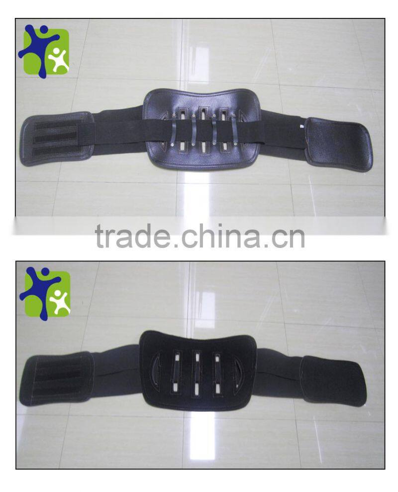 Artificial leather back support with Aluminium belt