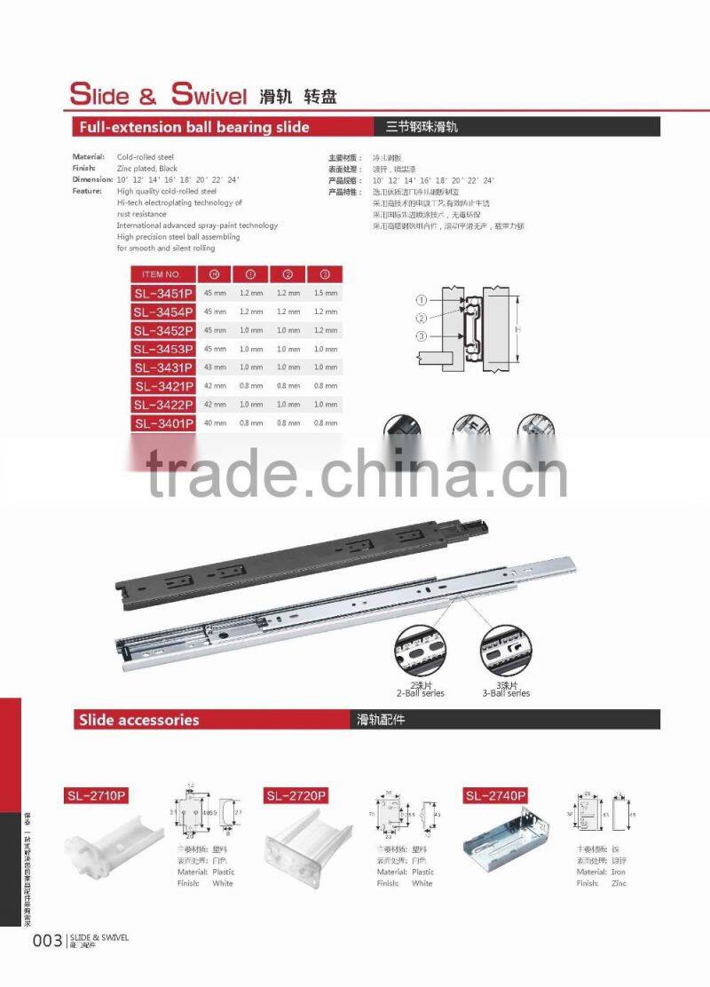 Full-extension Ball Bearing Slide