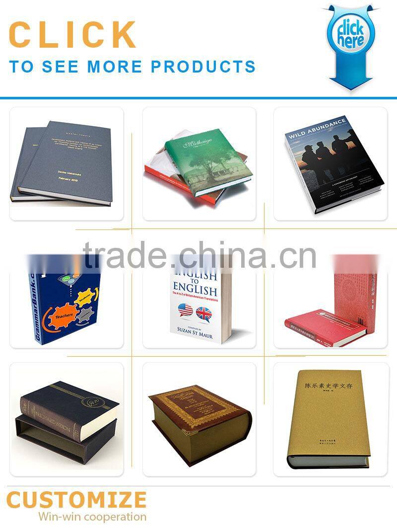 Top quality case bound sewing binding English literature book