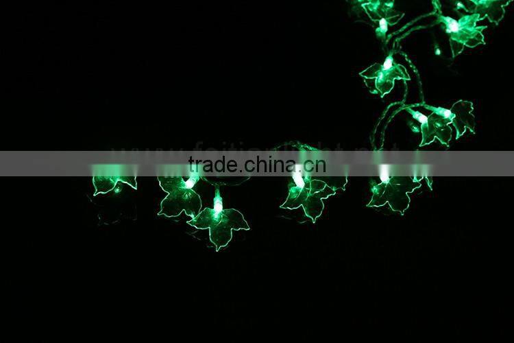 TZFEITIAN Walmart SEDEX audit outdoor decor green color maple leaf string light