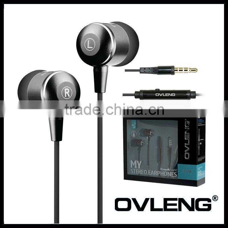 Black Metal Mobile earphone for iphone/samsung/huawei/xiaomi