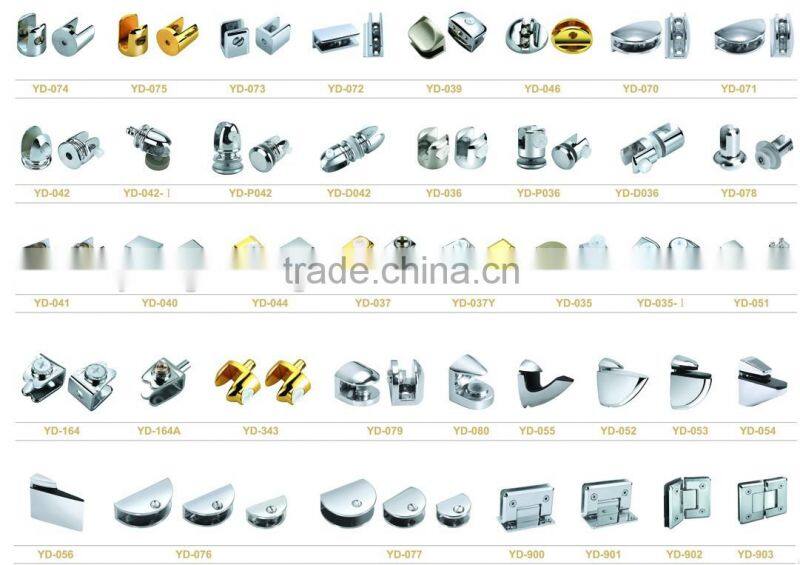 Different material bathroom shower door hinges