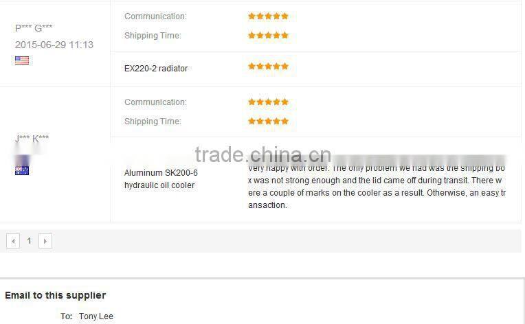 OEM quality Hitachi EX200-5 hydraulic oil cooler