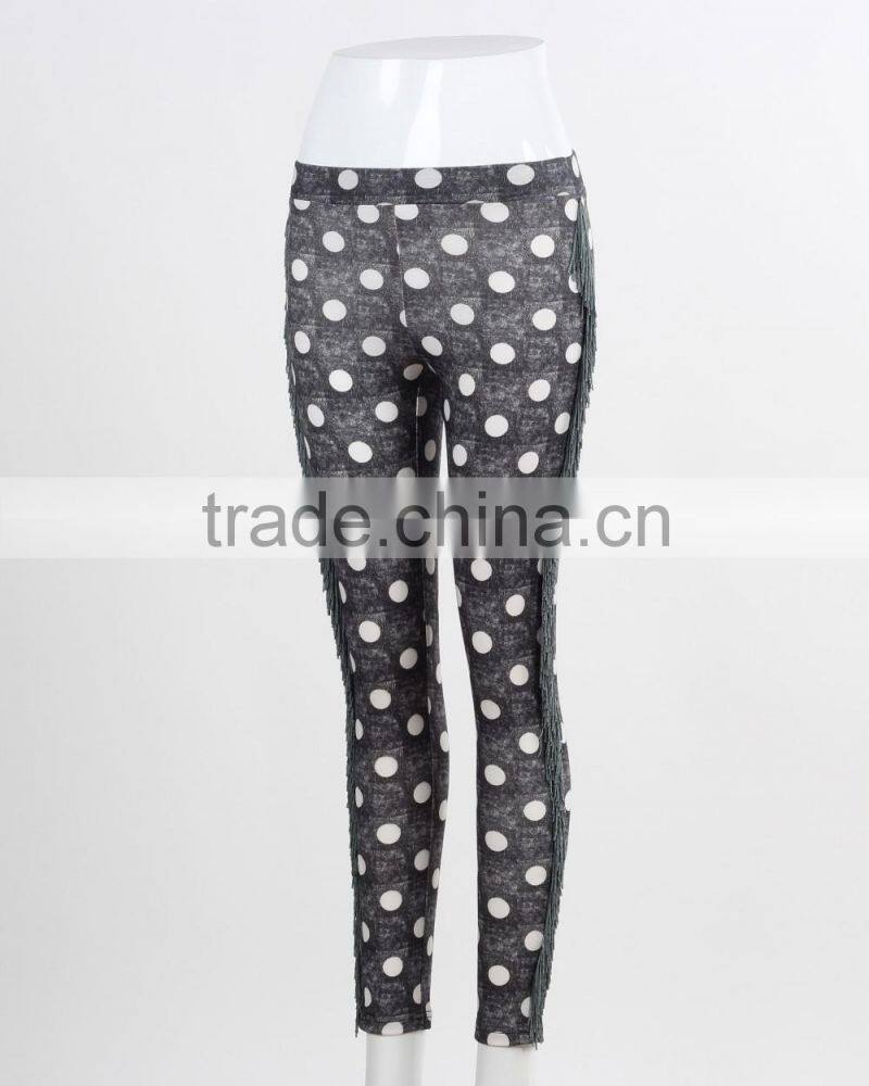 F5W31040 2016 Custom Yoga Pants Polka Dot Print Fitness Leggings