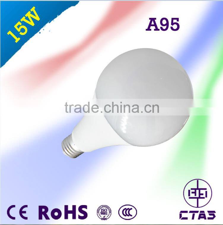OEM ODM CE RoHS 12V 220V A95 E27 15W SMD2835 led bulb for home lighting