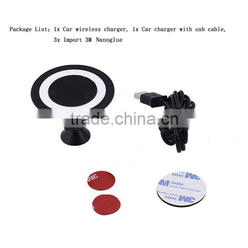 QI Car Holder Wireless Charger Charing Pad for iPhone6 6s Plus Samsung s5 s6 Nokia Lumia LG Nexus Univesal Wireless Charger