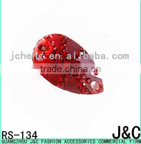 17*28 blue color drop shaped resin stone