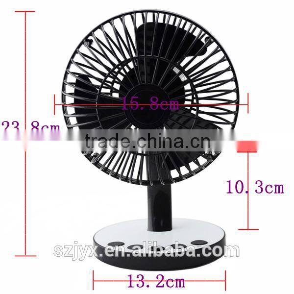 Jyicoo USB & Battery Power Souring Voice Activated Oscillating Fan Mini USB Portable Fan