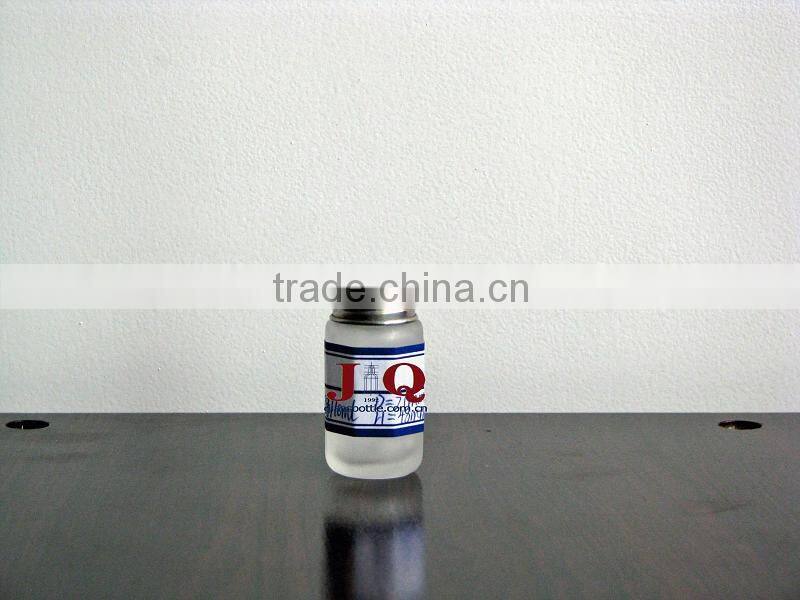 mini frosted glass salt shaker, spice jar