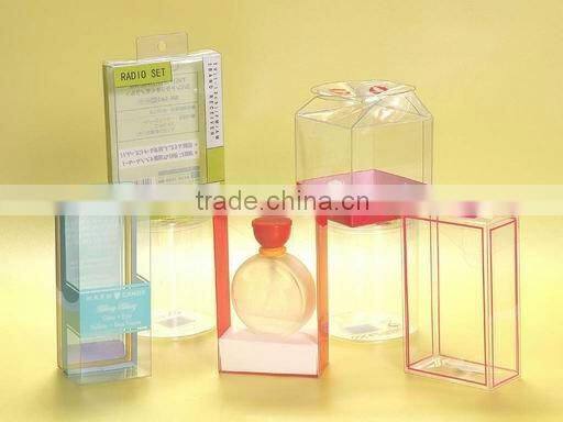 Guangzhou factory clear transparent cosmetic folding pvc box(ZDPVC11-047)