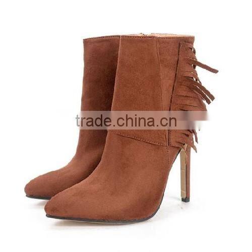 2016 winter high quality women ankle boots lace up high heel ankle boots PF4418