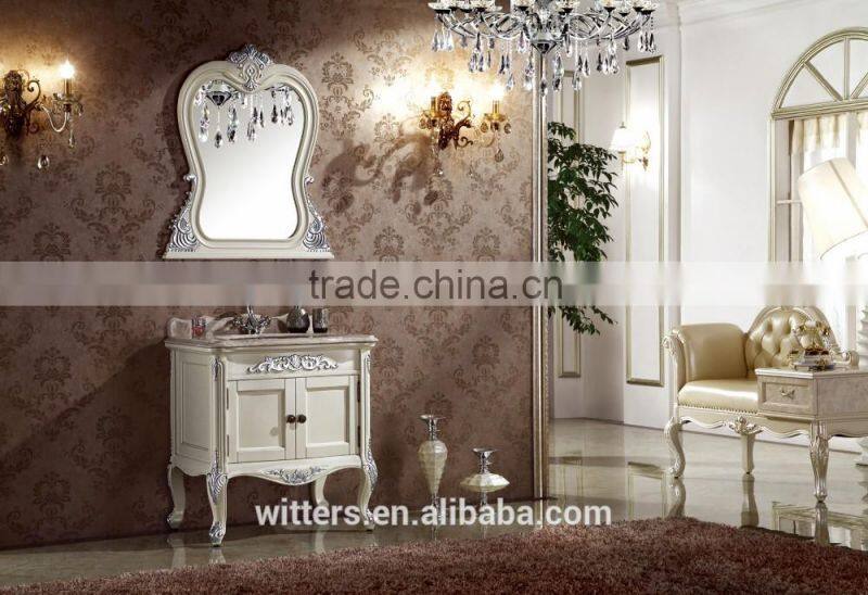 cheap bathroom vanity cheap wooden cabinet in white WTS610