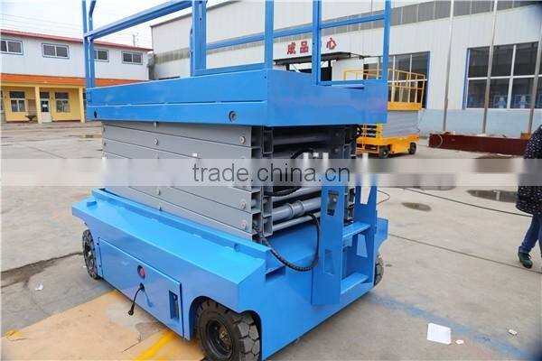 Hot sales 12m hydraulic mobile self propelled scissor lift