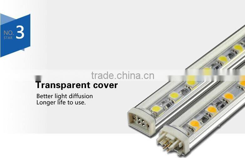 Blister plastic packing 5050 12V 72led/m 16W 30cm programmable led profile frosted cover rigid Strip light