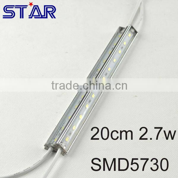 5730 Waterproof Aluminum Aquarium LED Rigid Bar Strip Warm White Color DC12V 20led 2.7w IP67 drip glue waterproof for underwater