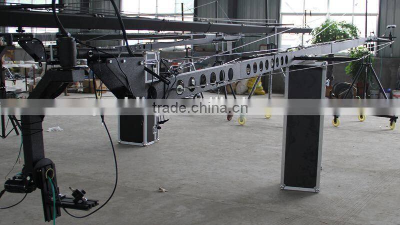 Professional 8m square DV jimmy jib crane film&video shooting TV camera crane