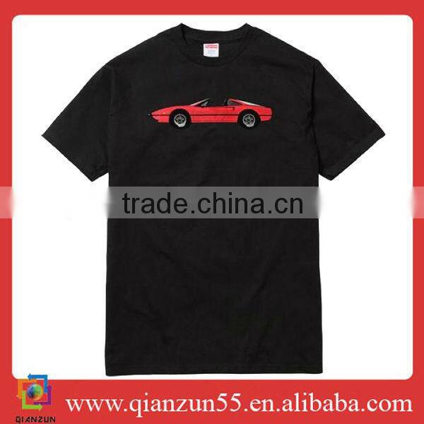 100% cotton black short sleeve custom printing shirt bulk blank t-shirts