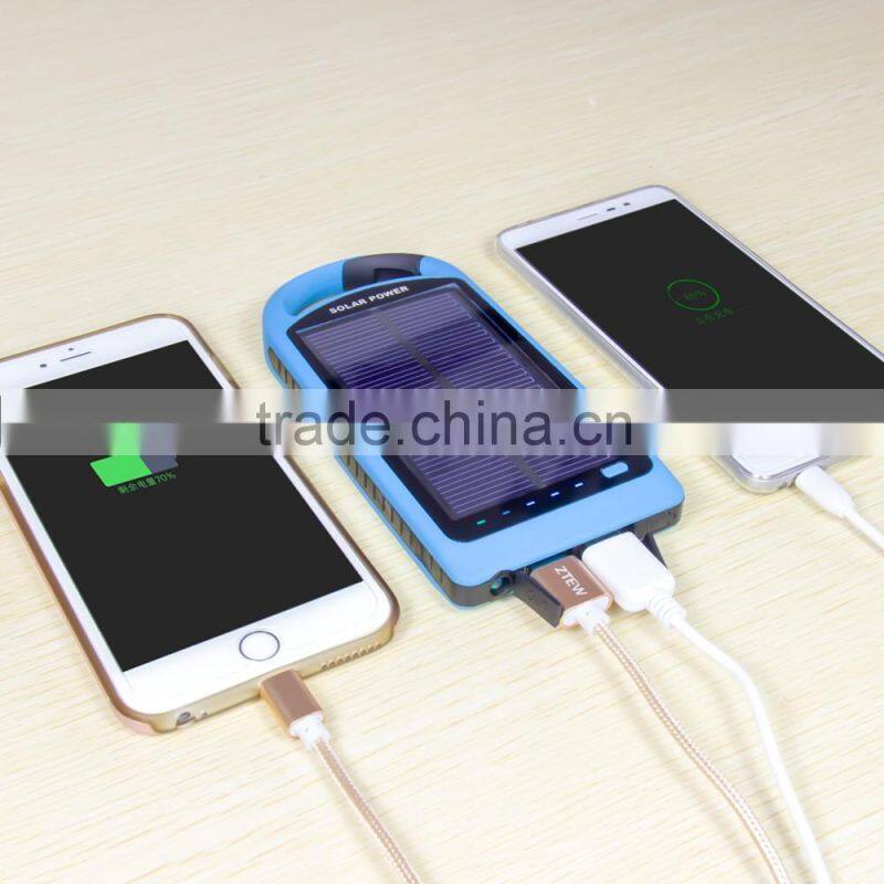 Factory hot selling 4000Mah/8000Mah backpack solar panel cell phone charger