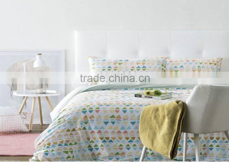 100 Polyester Brushed Fabric Pigment Print Bedsheet Set, Microfiber Sheet Set