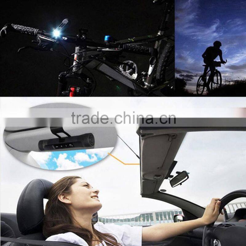 LED Flashlight Speaker Portable Bike Cycling Torch Lamp Bluetooth Speakers