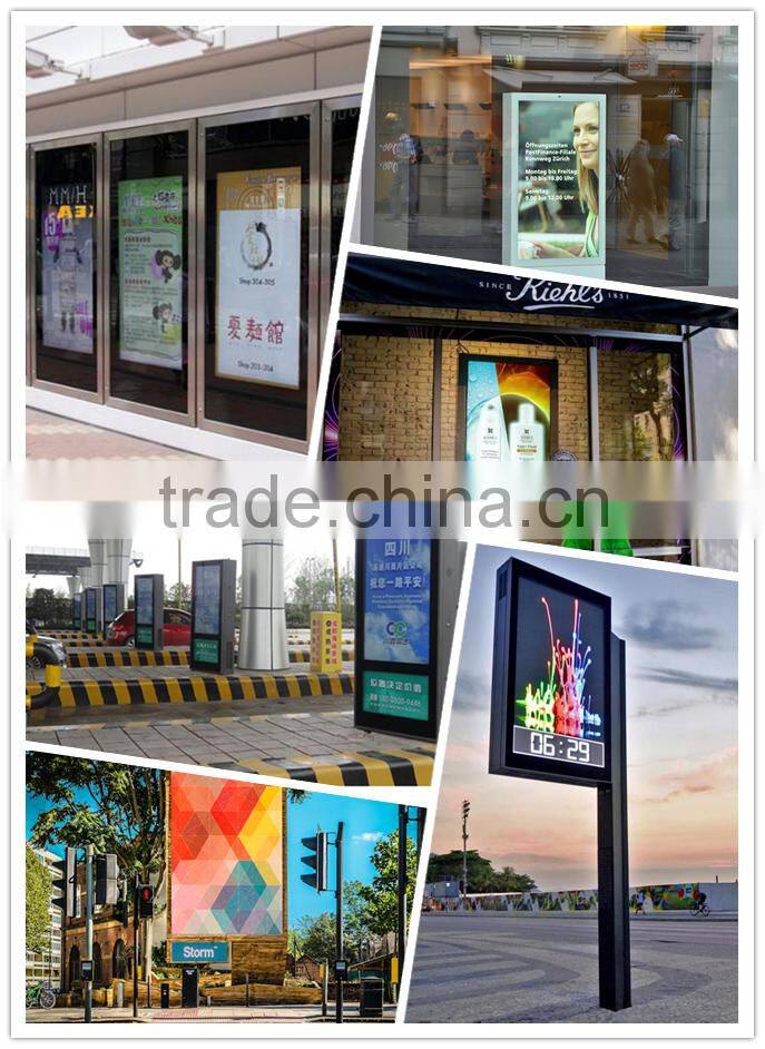 EKAA 2000nits IP65 waterproof standard floor standing 65 inch outdoor lcd display