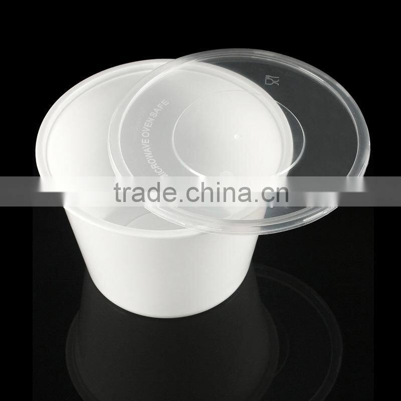 Disposable plastic bowl with lid soup Porridge plastic container 1500ml