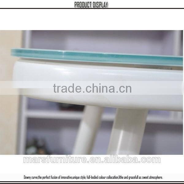Oval tempered glass dining table LDT013