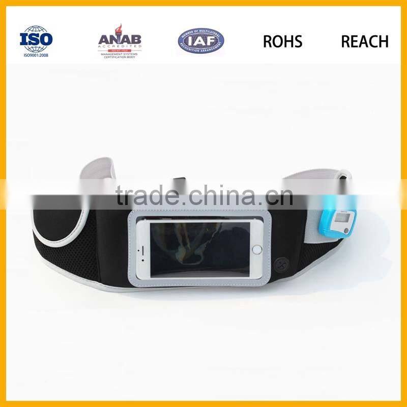 Sport running waist belt band with PVC pouches