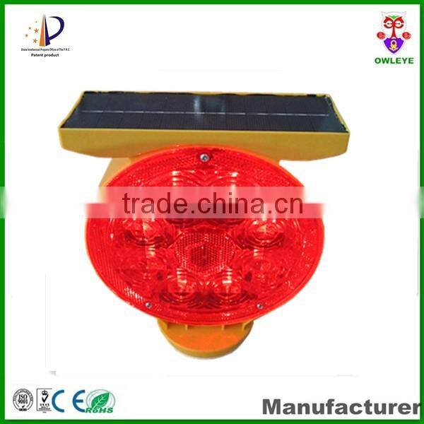 Synchronous flash solar power led warning light ,16led solar warning light