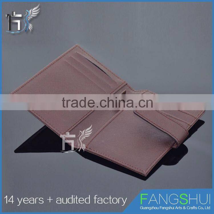 Hot sale leather brown custom logo wallet genuine