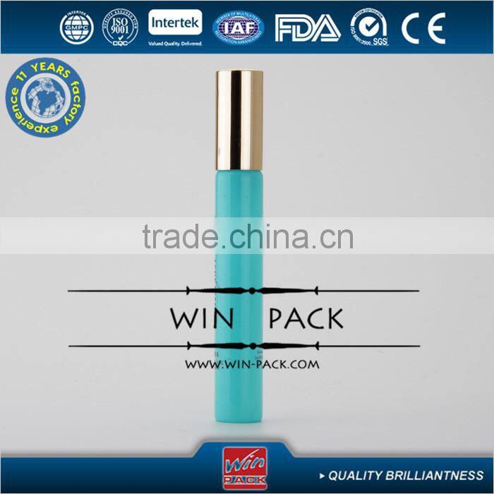 5ml 7ml 8ml 10ml blue roll-on bottle with shiny Aluminum cap