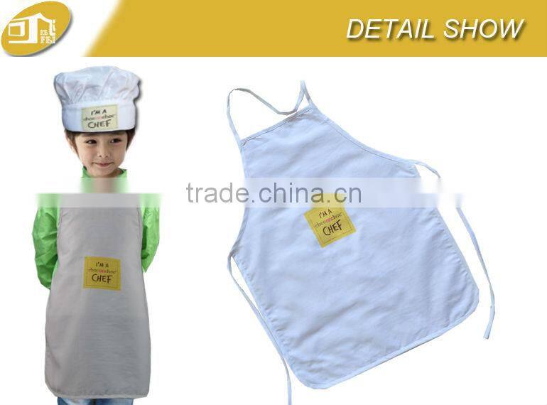 Polyester and Cotton Kids Apron and Hat