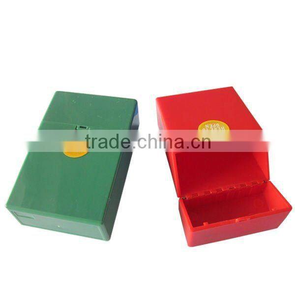 Original color and automatic open plastic cigarette case. Automatic open plastic cigarette holder