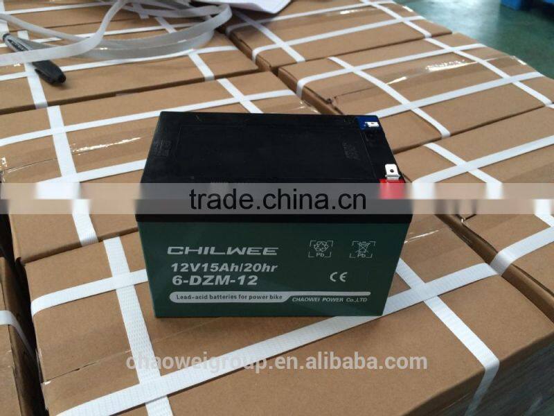 DZM Series VRLA Gel Type E-bike Battery, 12V 12Ah @ 2hr rate