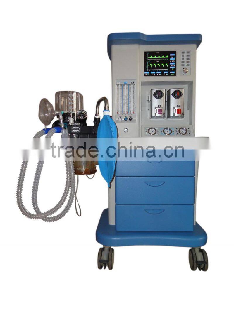 CE approved 10.4 inch color TFT screen Trolley Anesthesia Machine apparatus with Evaporator