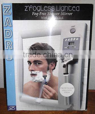 fog free shower mirror radio