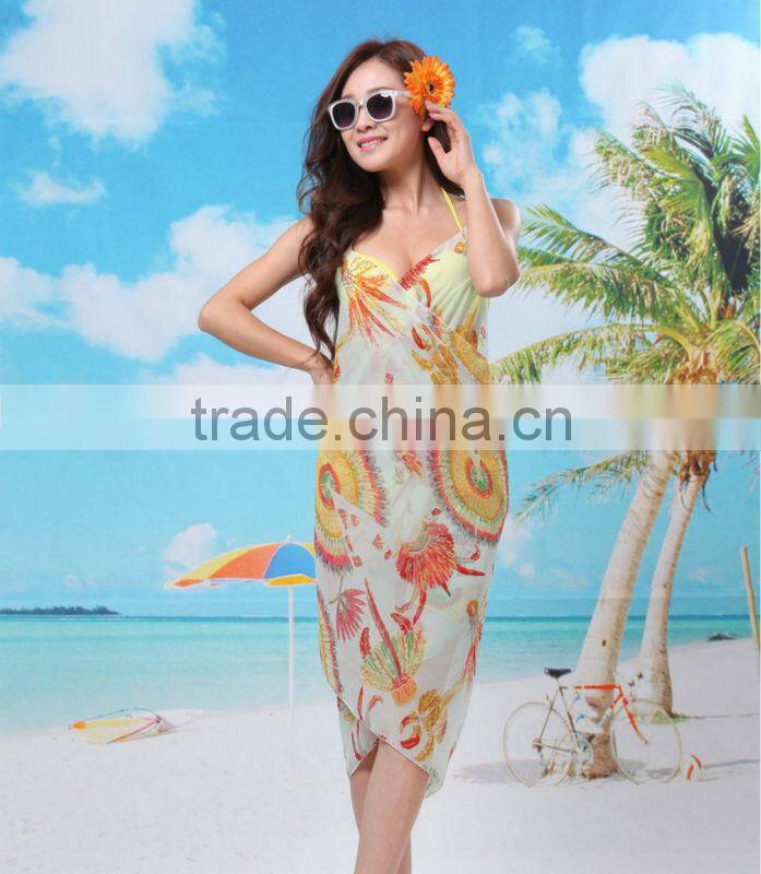New Sexy Open Back One Piece Wrap Beach Dress Swim Wear Bikini Cover Up Summer Dress Online