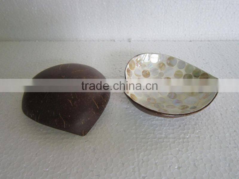 Nice design coconut shell bowl with eggshell outside, wholesale bowl from Vietnam