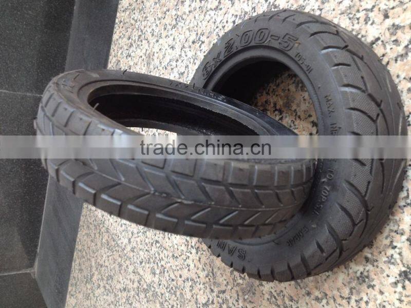 7x2 heavy duty hand trolley wheel pneumatic tubeless lawn mower wheel