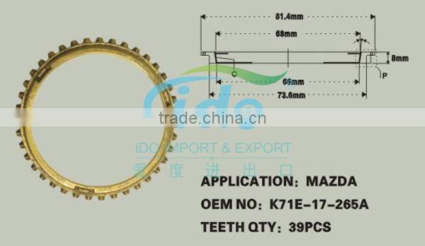 Sychronizer Ring for MAZDA K71E-17-265A K71E17265A