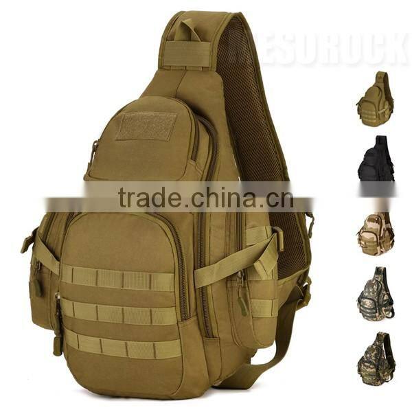 Heavy Duty Tactical Military Daypack Sling Chest Pack Bag Large Shoulder Bag