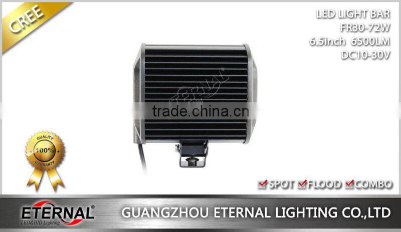 6.5in 72W quad row powersports off road 4x4 ATV UTV racing led light bar driving lamp