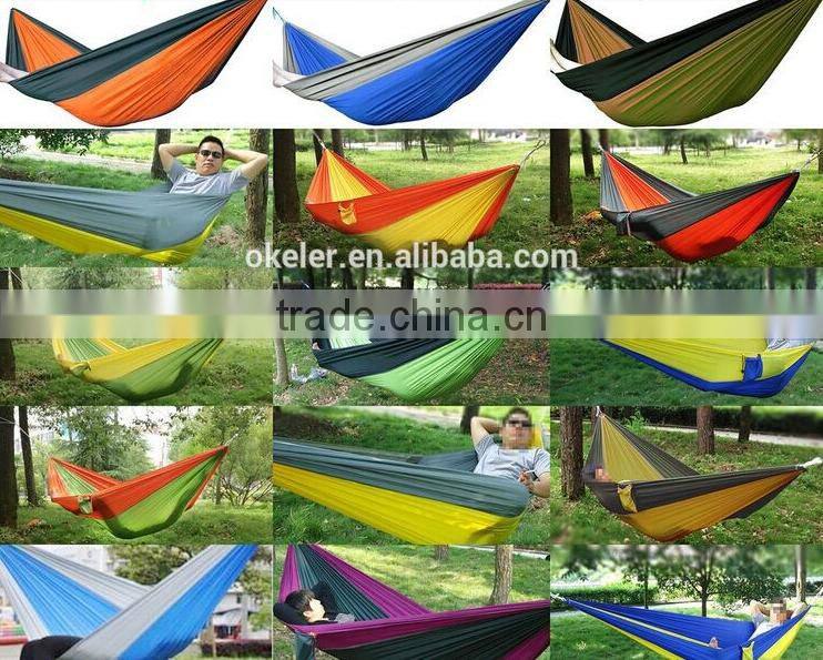 2017 Hot selling Double Person Portable Parachute Camping hammock, nylon hammock